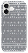Load image into Gallery viewer, Gray Snowflake Pattern - Phone Case