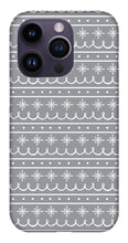 Load image into Gallery viewer, Gray Snowflake Pattern - Phone Case