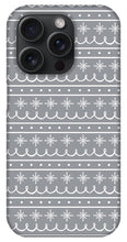 Load image into Gallery viewer, Gray Snowflake Pattern - Phone Case