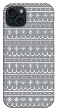Load image into Gallery viewer, Gray Snowflake Pattern - Phone Case