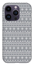Load image into Gallery viewer, Gray Snowflake Pattern - Phone Case