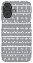 Load image into Gallery viewer, Gray Snowflake Pattern - Phone Case