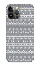Load image into Gallery viewer, Gray Snowflake Pattern - Phone Case