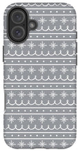 Load image into Gallery viewer, Gray Snowflake Pattern - Phone Case