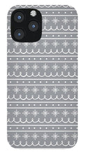 Load image into Gallery viewer, Gray Snowflake Pattern - Phone Case