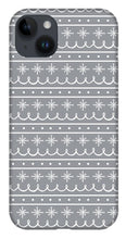 Load image into Gallery viewer, Gray Snowflake Pattern - Phone Case