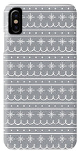 Load image into Gallery viewer, Gray Snowflake Pattern - Phone Case