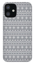 Load image into Gallery viewer, Gray Snowflake Pattern - Phone Case
