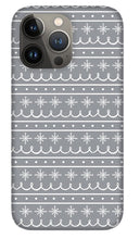 Load image into Gallery viewer, Gray Snowflake Pattern - Phone Case