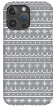 Load image into Gallery viewer, Gray Snowflake Pattern - Phone Case