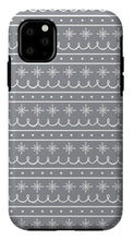 Load image into Gallery viewer, Gray Snowflake Pattern - Phone Case