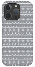 Load image into Gallery viewer, Gray Snowflake Pattern - Phone Case