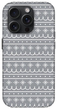 Load image into Gallery viewer, Gray Snowflake Pattern - Phone Case