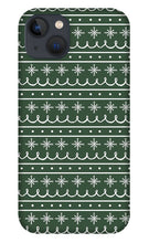 Load image into Gallery viewer, Green Snowflake Pattern - Phone Case