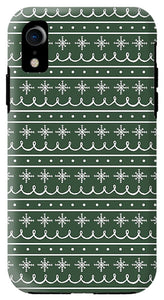 Green Snowflake Pattern - Phone Case