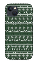 Load image into Gallery viewer, Green Snowflake Pattern - Phone Case