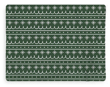 Load image into Gallery viewer, Green Snowflake Pattern - Blanket