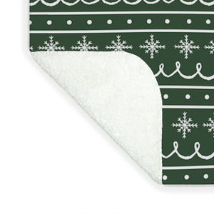 Green Snowflake Pattern - Blanket