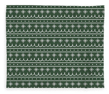 Load image into Gallery viewer, Green Snowflake Pattern - Blanket