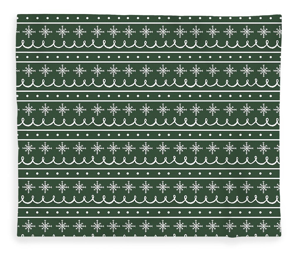 Green Snowflake Pattern - Blanket