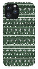 Load image into Gallery viewer, Green Snowflake Pattern - Phone Case