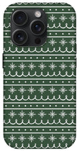 Load image into Gallery viewer, Green Snowflake Pattern - Phone Case