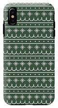 Load image into Gallery viewer, Green Snowflake Pattern - Phone Case