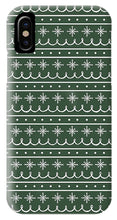 Load image into Gallery viewer, Green Snowflake Pattern - Phone Case
