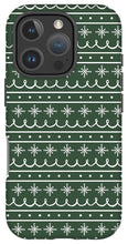 Load image into Gallery viewer, Green Snowflake Pattern - Phone Case