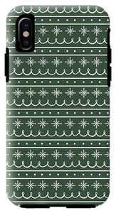Green Snowflake Pattern - Phone Case