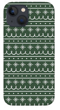 Load image into Gallery viewer, Green Snowflake Pattern - Phone Case