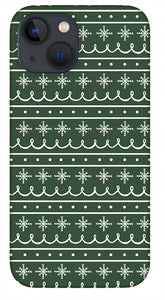 Green Snowflake Pattern - Phone Case