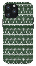 Load image into Gallery viewer, Green Snowflake Pattern - Phone Case