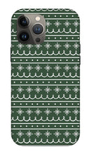 Load image into Gallery viewer, Green Snowflake Pattern - Phone Case