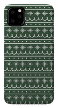 Load image into Gallery viewer, Green Snowflake Pattern - Phone Case