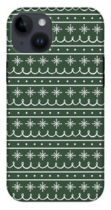 Green Snowflake Pattern - Phone Case