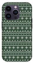 Load image into Gallery viewer, Green Snowflake Pattern - Phone Case