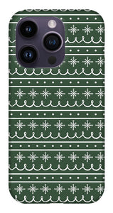 Green Snowflake Pattern - Phone Case