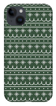 Load image into Gallery viewer, Green Snowflake Pattern - Phone Case