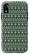 Load image into Gallery viewer, Green Snowflake Pattern - Phone Case