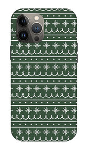 Green Snowflake Pattern - Phone Case