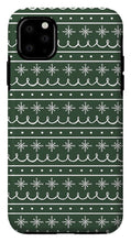 Load image into Gallery viewer, Green Snowflake Pattern - Phone Case
