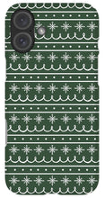 Load image into Gallery viewer, Green Snowflake Pattern - Phone Case