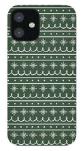 Load image into Gallery viewer, Green Snowflake Pattern - Phone Case