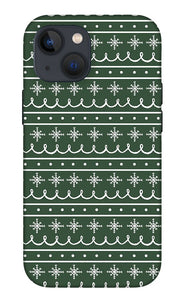 Green Snowflake Pattern - Phone Case