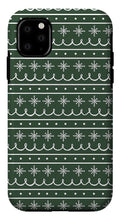 Load image into Gallery viewer, Green Snowflake Pattern - Phone Case