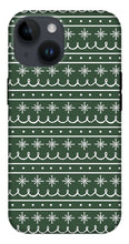 Load image into Gallery viewer, Green Snowflake Pattern - Phone Case