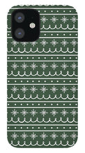 Load image into Gallery viewer, Green Snowflake Pattern - Phone Case