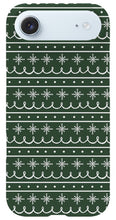 Load image into Gallery viewer, Green Snowflake Pattern - Phone Case