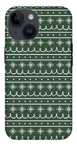 Green Snowflake Pattern - Phone Case